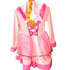Princess Unicorn Pink Medium Hooded Dress with Detachable Tail Costume